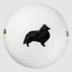 Balles De Golf Silhouette de Berger des Shetland