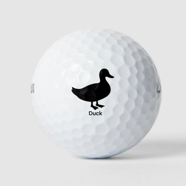 Balles De Golf Silhouette de canard - Animal noir (Devant)