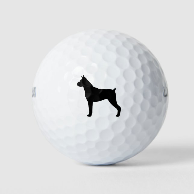 Balles De Golf Silhouette de chien Boxer (Devant)