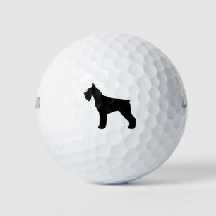 Balles De Golf Silhouette de Schnauzer géant