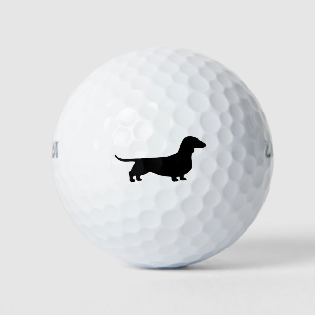 Balles De Golf Silhouette de teckel (Devant)