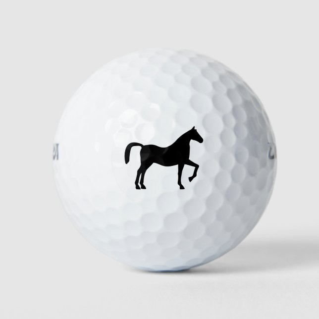 Balles De Golf Silhouette du cheval noir (Devant)