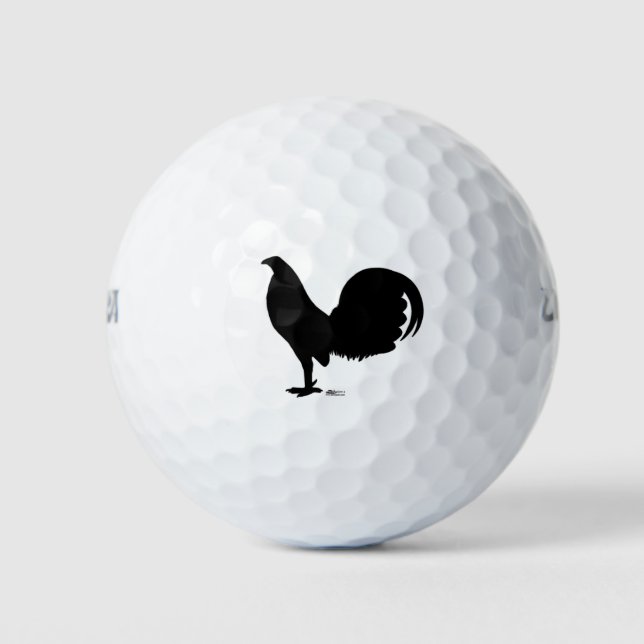 Balles De Golf Silhouette du coq Gamecock (Devant)