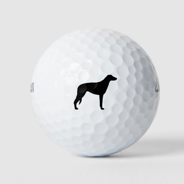 Balles De Golf Silhouette écossaise Deerhound (Devant)