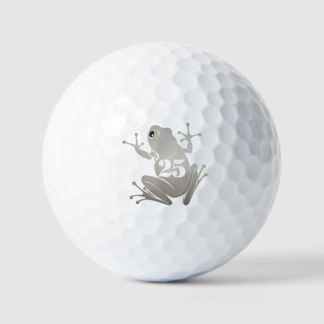 Balles De Golf Silver 25th Anniversary Frog "GO" Custom  (Recto)