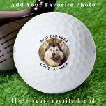 Balles De Golf Simple chien de compagnie photo Golfeur personnali<br><div class="desc">Meilleur Père Jamais... Deux de vos choses préférées, le golf et votre chien ! Surprenez le chien papa et le golfeur avec ces super mignonnes boules de golf photo de chien et accessoires de golf assortis. Maintenant, il peut emmener son meilleur ami avec lui alors qu'il joue 18 trous. Customisez...</div>