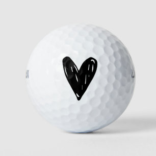 Balles De Golf Simple Coeur Moderne Pour Golfer Golf Balls