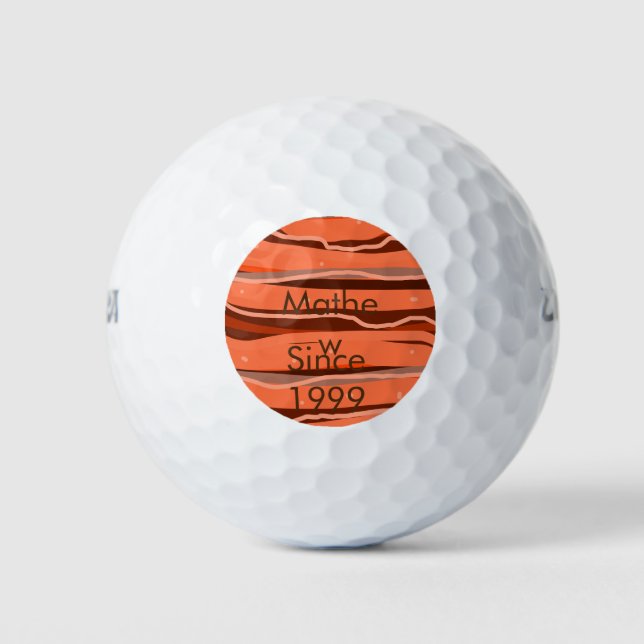 Balles De Golf simple lettre initiale monogramme ajouter nom art  (Devant)
