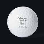 Balles De Golf Simple minimal thank you couple name text date cus<br><div class="desc">Design</div>