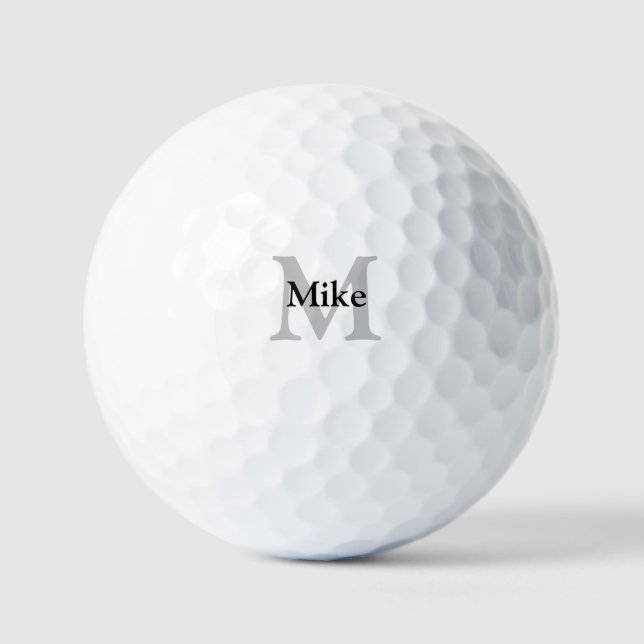 Balles De Golf simple minimum ajouter votre nom MONOGRAM GROOMSME (Recto)