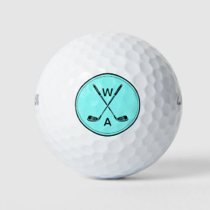 Balles De Golf Simple Moderne Monogramme Golf Club Balls