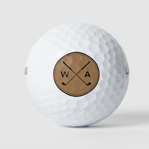 Balles De Golf Simple Moderne Monogramme Golf Club Balls