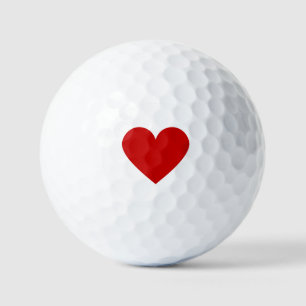 Balles De Golf Simple moderne Red Heart Love Minimal Valentine
