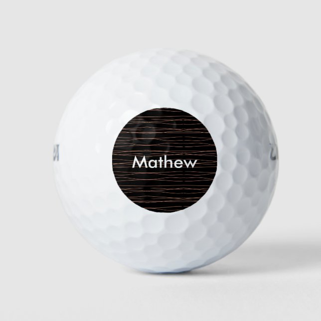 Balles De Golf Simple monogramme ajouter votre nom lettre man min (Devant)