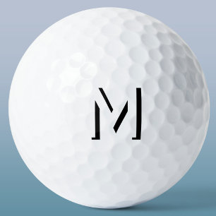 Balles De Golf Simple Monogramme initial ombre portée personnalis