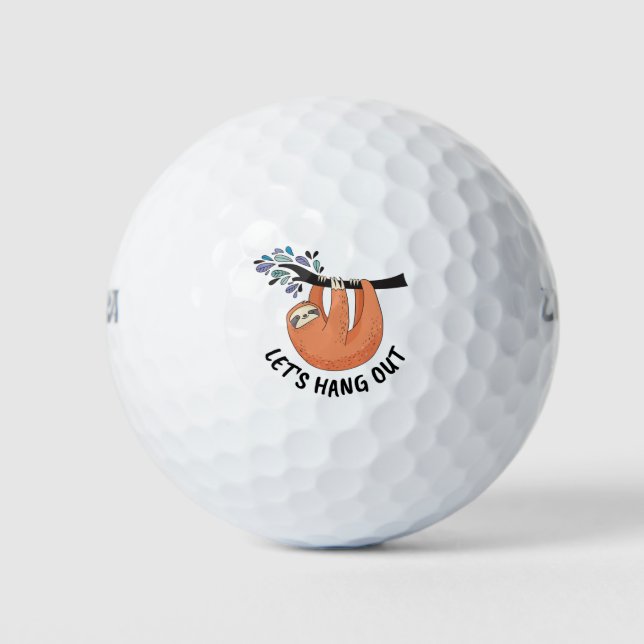 Balles De Golf Sloth Allons traîner dehors (Devant)