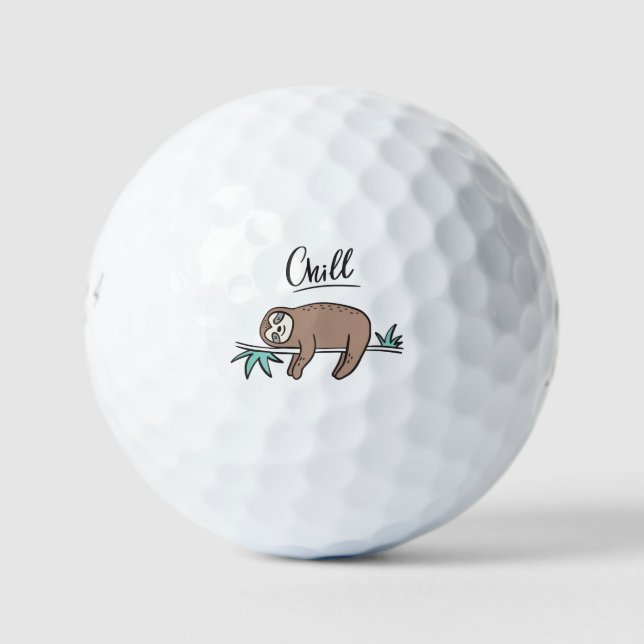 Balles De Golf Sloth dit "Chill" (Devant)