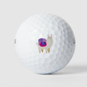 Balles De Golf Sloth Llama Funny Cute Sloth Riding Llama Cadeau