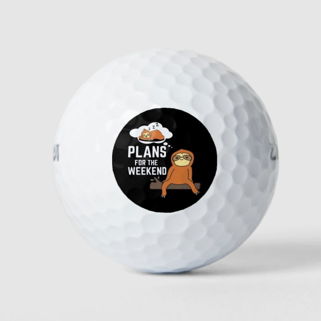 Balles De Golf Sloth Plans Pour Le Week-End (Devant)