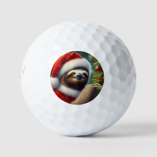 Balles De Golf Sloth Santa Claus (Devant)