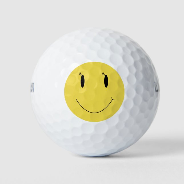 Balles De Golf Smile  Yellow face 006 (Devant)