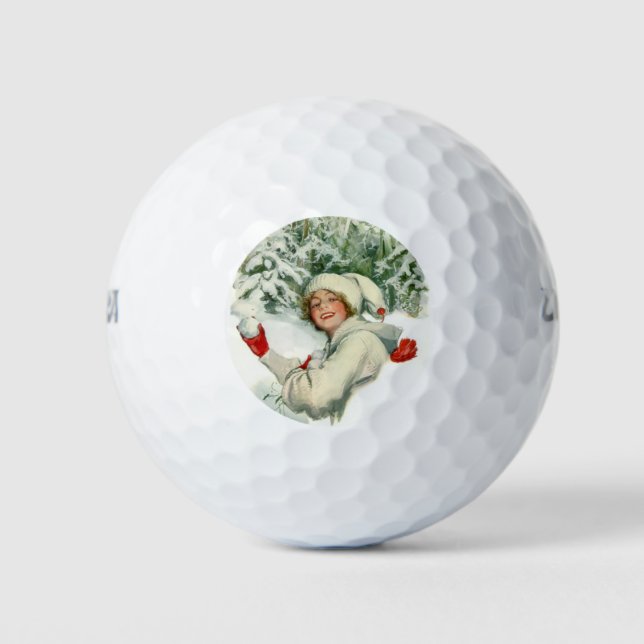 Balles De Golf Snowball Fight (par Harrison Fisher) (Devant)