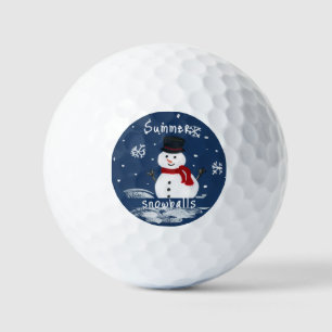 Balles De Golf SNOWBALLS Snowman peint à la main