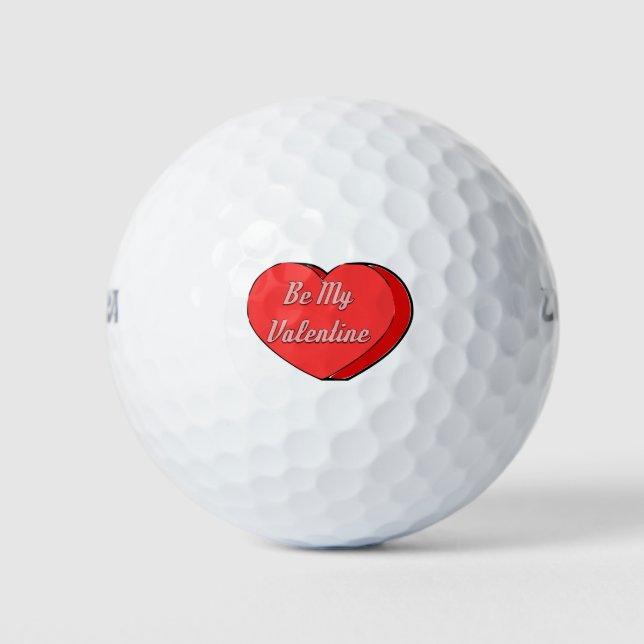 Balles De Golf Sois mes Valentines Cardières Dessin (Devant)