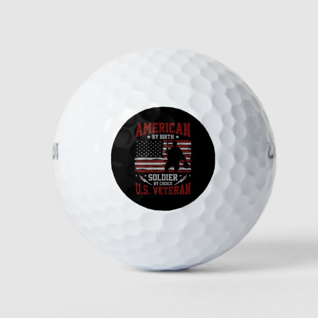 Balles De Golf Soldat américain (Devant)