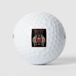 Balles De Golf Soldat Américain Poignant Coeurs Tattrés