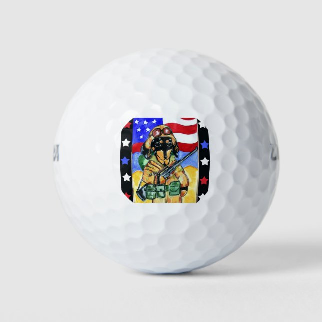 Balles De Golf Soldat Doxie (Devant)
