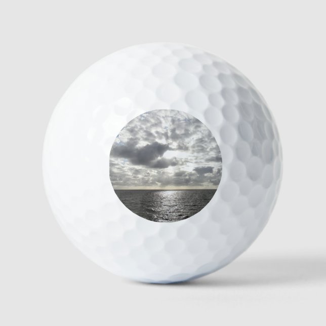 Balles De Golf Soleil brillant à travers les nuages (Recto)