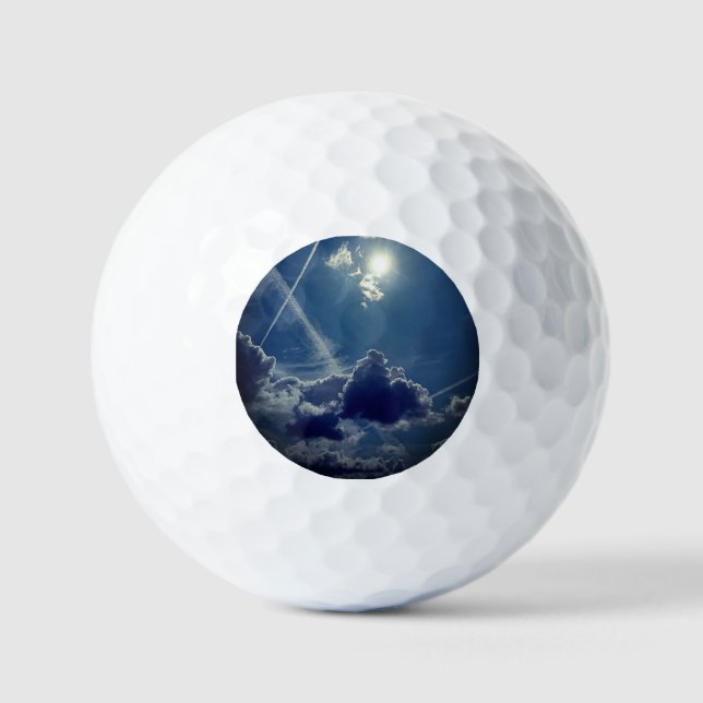 Balles De Golf Soleil derrière les nuages (Recto)