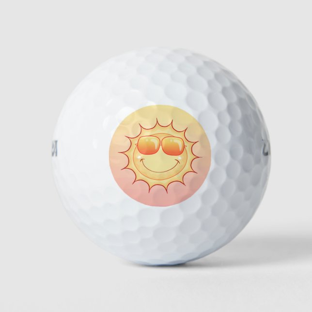 Balles De Golf Soleil souriant (Devant)