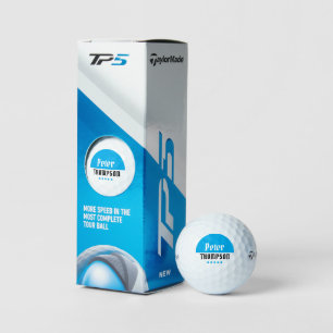 Balles De Golf son nom logo bleu pour golfeurs stylisés