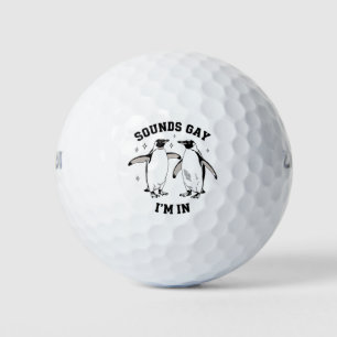 Balles De Golf Sons Pingouin Sonner Gay Je Suis Dans Vintage Quee