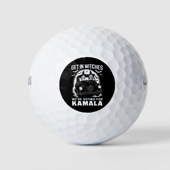 Balles De Golf Sortez nous votons pour Kamala Halloween (Devant)