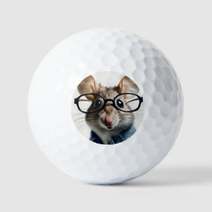 Balles De Golf Souris de champ Portant des lunettes