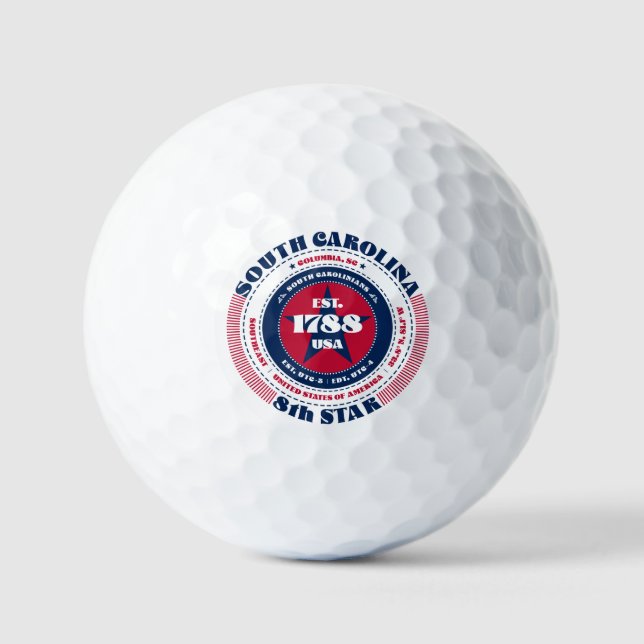 Balles De Golf South Carolina State Patriotic Gift Golf Balls (Recto)