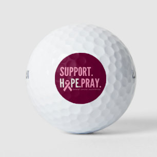 Balles De Golf soutien du cancer du sein espoir prier Golf Balls