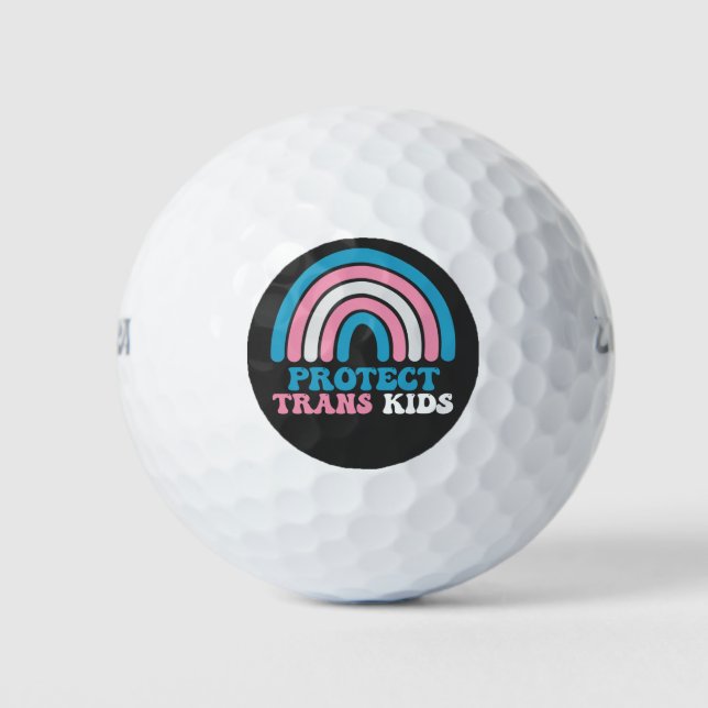 Balles De Golf Soutien LGBT Pride Protéger les enfants trans (Devant)