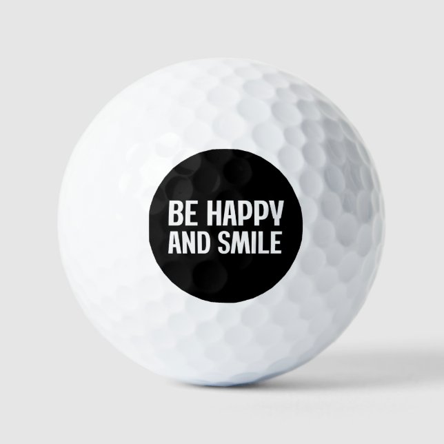 Balles De Golf Soyez Heureux Et Souriez (Recto)