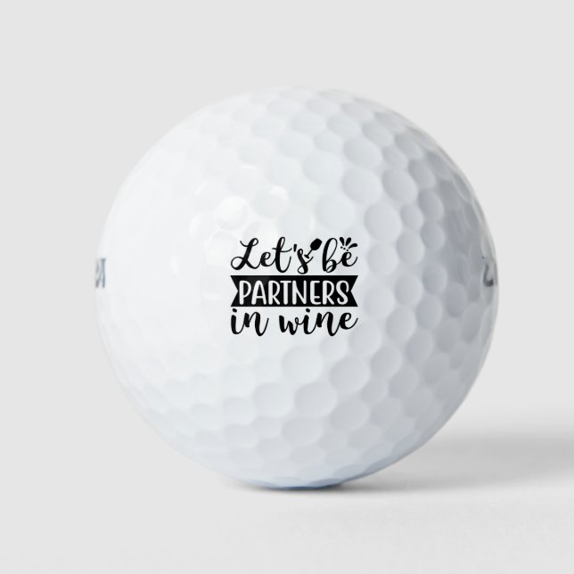 Balles De Golf Soyons partenaires dans le vin (Devant)