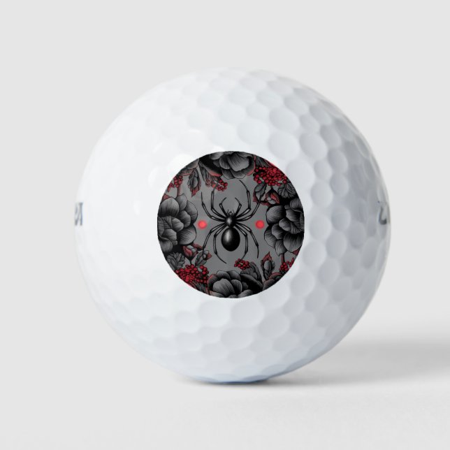 Balles De Golf Spider Floral design style gothique (Devant)
