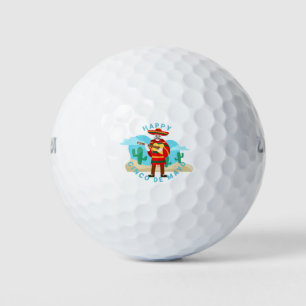 Balles De Golf squelette heureux de cinco de mayo