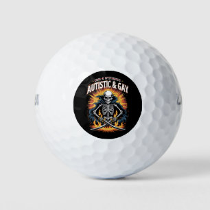 Balles De Golf Squelette Pas Cool Et Mystérieux Autiste Gay