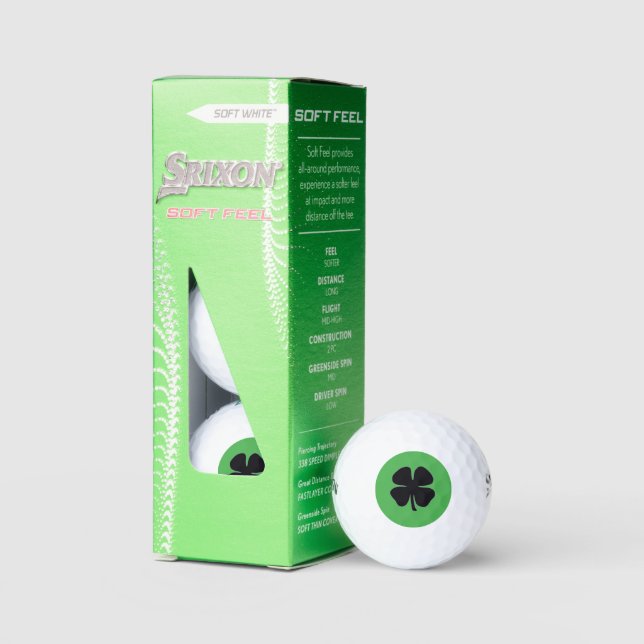 Balles de golf Srixon Soft Feel vert Trèfle noir 3 (Conditionnement)
