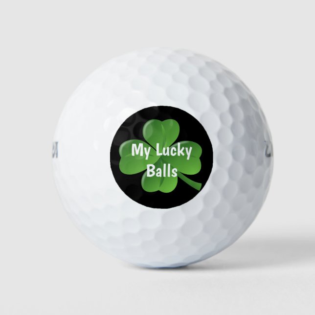 Balles De Golf St patrick Green Shamrock Funny Golf Balls (Devant)