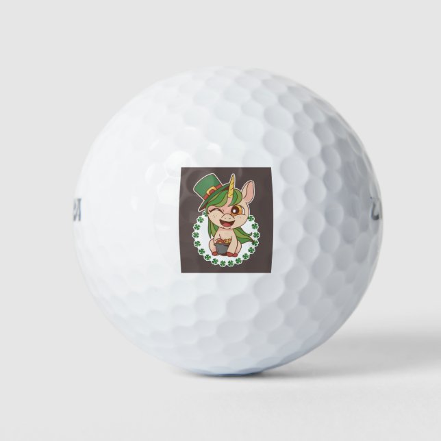 Balles De Golf St patrick Unicorn (Devant)