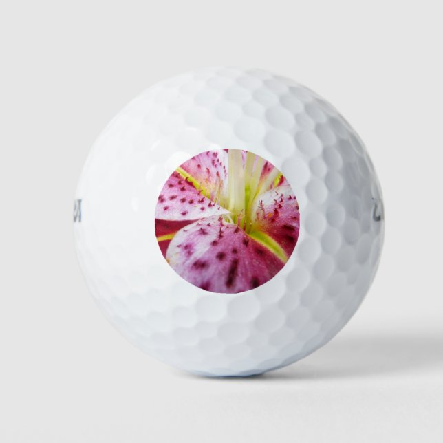 Balles De Golf Stargazer Lily brillant Magenta Floral (Devant)